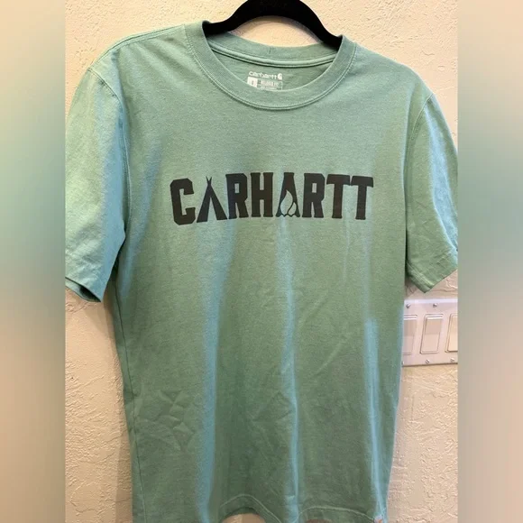 Carhartt Men's Mint Green Short Sleeve Tee SZ Small - Picture 1 of 14